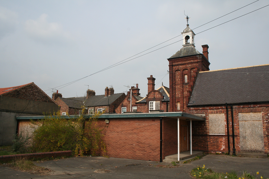 Shipton Street School dilapidation Photo of Bell Tower designged by brierley